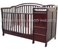 Wooden convertible crib with changer #GH104