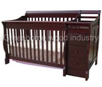Wooden Baby Convertible Crib with Changer #GH101